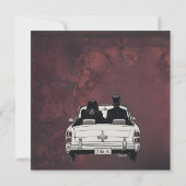 ゴス風ウェディングステーショナリー ダーク ムーディ セーブザデート (裏面)