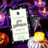 ゴス風骸骨のシャワー招待状 招待状