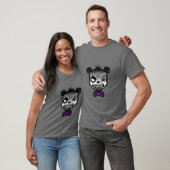 ゴス・アセクシャル・プライドフラグカラーベア Tシャツ (ユニセックス)