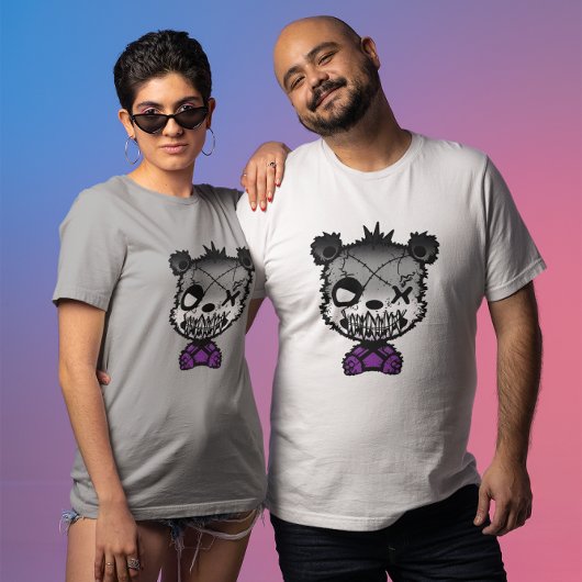 ゴス・アセクシャル・プライドフラグカラーベア Tシャツ