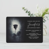 ゴス ブラックローズ 血が滴る グランジ 誕生日 招待状 (スタンド正面)