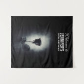 ゴス ブラックローズ 血が滴る 不気味な誕生日 タペストリー (正面(横))