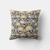 ゴス ベイビー 統計 スカル パープル ブラック ハロウィン 女の子 クッション (裏面)