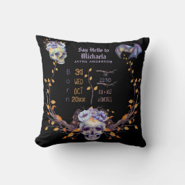 ゴス ベイビー 統計 スカル パープル ブラック ハロウィン 女の子 クッション