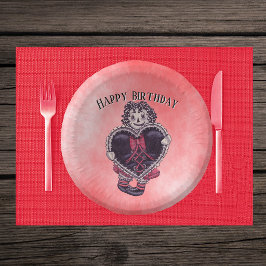 ゴス+ラグドール 誕生日 ブラックハート ピンク レッド ペーパーボウル