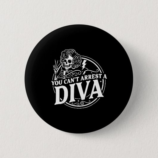 ゴスDiva Sy スケルトン ピースサイン Tシャツ 缶バッジ (正面)