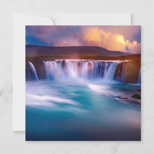 ゴズソスウォーターフォーブレクアイスランドフラットカード (正面)