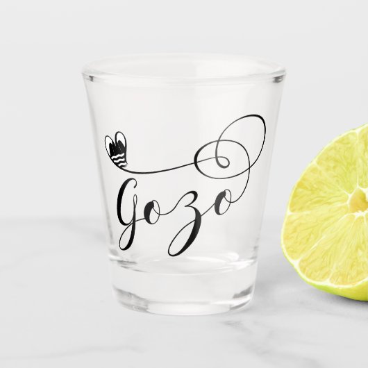 ゴゾハート国旗、ゴツィタン、ゴゾ島 ショットグラス (正面)