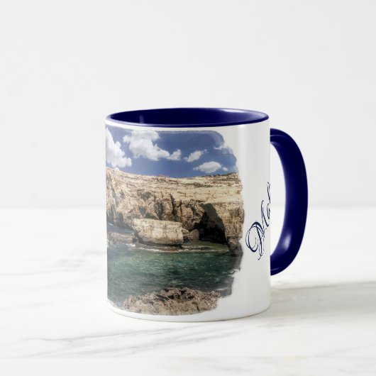 ゴゾ島のAzure Window Attraction マグカップ (正面右)