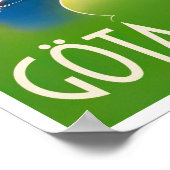 ゴタ運河スウェーデンヴィンテージ旅行ポスター ポスター (角)