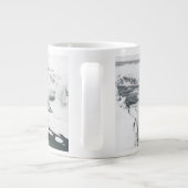 ゴダフォスの滝冬アイスランド ジャンボコーヒーマグカップ (裏面)