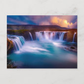 ゴダフォスウォーターフォイルアイスランド シーズンポストカード (正面)