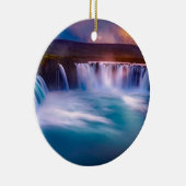 ゴダフスの滝、アイスランドの美しい風景 セラミックオーナメント (右)