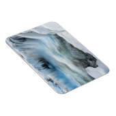 ゴダフスの滝，冬，アイスランド2 マグネット (右側)