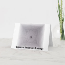 ゴッサマーかわいいスパイダーオンくもの巣ハロウィーンの挨拶 カード