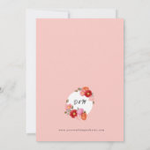 ゴッサマーピンクの水色ポピー 招待状 (裏面)