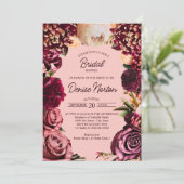 ゴッサマー ピンクのロマンチックな菊 招待状 (スタンド正面)