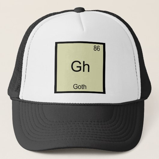 ゴッサムおもしろ化学元素記号Tシャツ キャップ (正面)