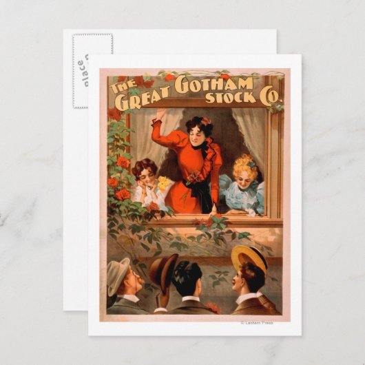 ゴッサム素晴らしストック劇場ポスター ポストカード (正面/裏面)