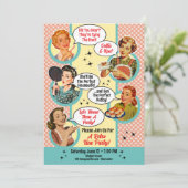 ゴッシピンハウスワイドメイズヘンパーティーブライダルシャワー 招待状 (スタンド正面)