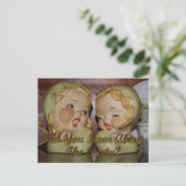 "ゴッシ"女の子のパーティー招待状 ポストカード (スタンド正面)