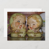 "ゴッシ"女の子のパーティー招待状 ポストカード (正面/裏面)