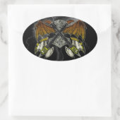 ゴッズギターのトール・ハンマー 楕円形シール (バッグ)