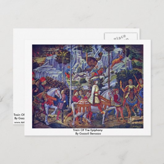 『ゴッツォーリによるエピファニーの列車』 ポストカード (正面/裏面)