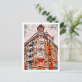 ゴッテボルグスウェーデントラベルプレイスウォーターカラー ポストカード (スタンド正面)