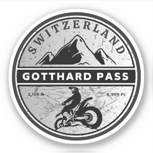 ゴットハルト峠 スイスアルプス バイクツアー シール (正面)