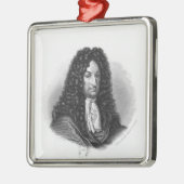ゴットフリードウィルヘルムの男爵de Leibnizポートレート メタルオーナメント (左)