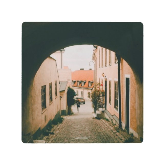 ゴットランド島 – ユネスコのヴィスビーの町 – スウェーデン メタルプリント (正面)