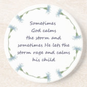 ゴッドカルムストーム感動的引用文 コースター (正面)