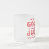 ゴッドジュルスウェー伝統的デンクリスマスフォント フロストグラスマグカップ (正面右)