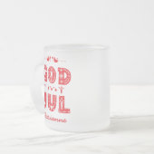 ゴッドジュルスウェー伝統的デンクリスマスフォント フロストグラスマグカップ (正面左)