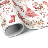 ゴッドジュルスカンジナビアの画像ホリデー ラッピングペーパー (ロールコーナー)