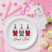 ゴッドジュル|かわいいトムおもしろいテンノルウェーのクリスマス ペーパープレート (パーティー)