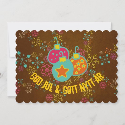 ゴッドジュル&ゴットニュートオールオーナメントホリデーズカード シーズンカード (正面)