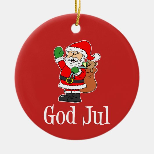 ゴッドジュームスウェーデンサンタオーナメント セラミックオーナメント (正面)