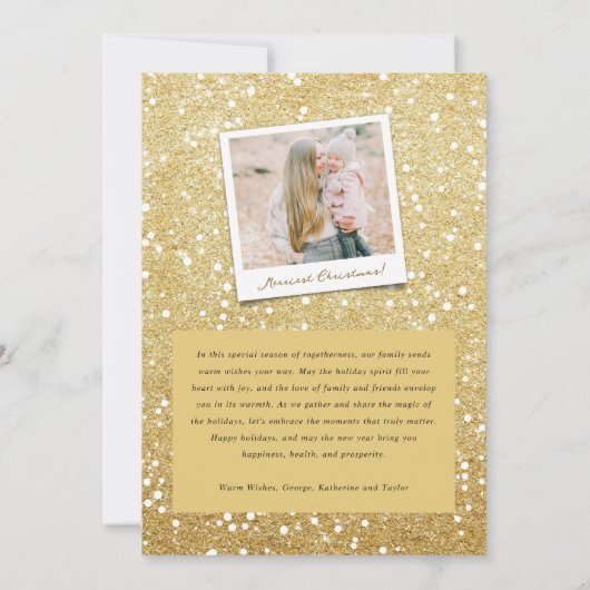 ゴッドジュームスウェーデンメリークリスマススタイリッシュタイポグラフィ (裏面)