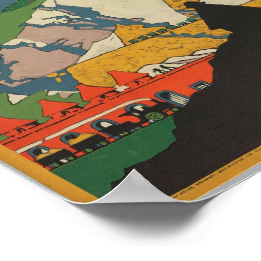 ゴッドストーン、サリー、イングランドヴィンテージ旅行 ポスター (角)