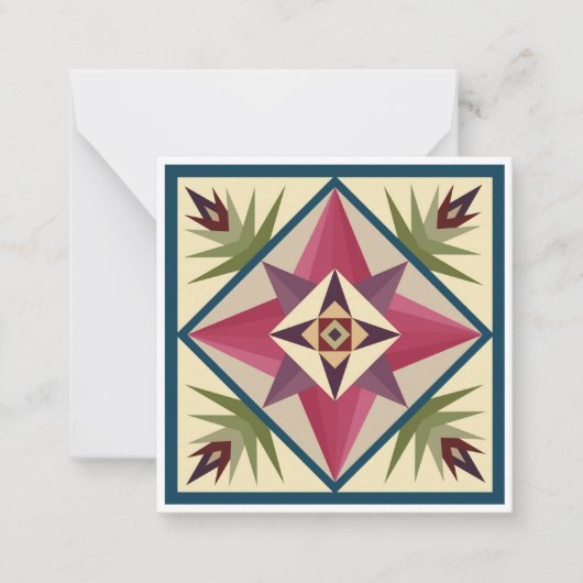 ゴッドズアイバーンキルトフラットノテカード ノートカード (正面)