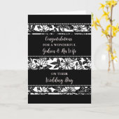 ゴッドソンと彼の妻の結婚式の日おめでとう カード (黄色い花)