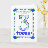 ゴッドソンの3歳の誕生日カード カード (黄色い花)