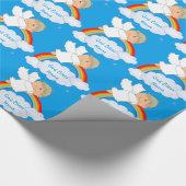 ゴッドソンゴッドチャイルド男の赤ちゃんシャワーギフトパーソナライズされた ラッピングペーパー (角)