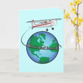 ゴッドソンハッピーバースデーと飛行機カード カード (黄色い花)
