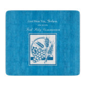 ゴッドソンファースト・コミューン、小麦、ぶどうブルー カッティングボード (正面)