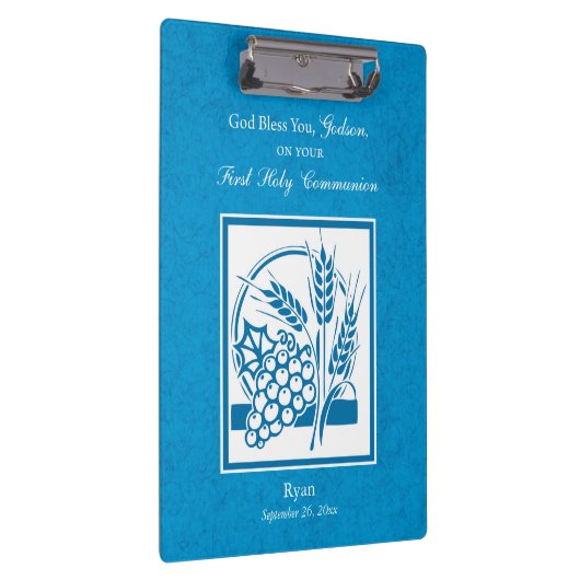 ゴッドソンファースト・コミューン、小麦、ぶどうブルー クリップボード (右)