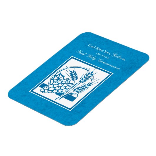 ゴッドソンファースト・コミューン、小麦、ぶどうブルー マグネット (左側)