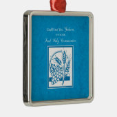 ゴッドソンファースト・コミューン、小麦、ぶどうブルー メタルオーナメント (右)